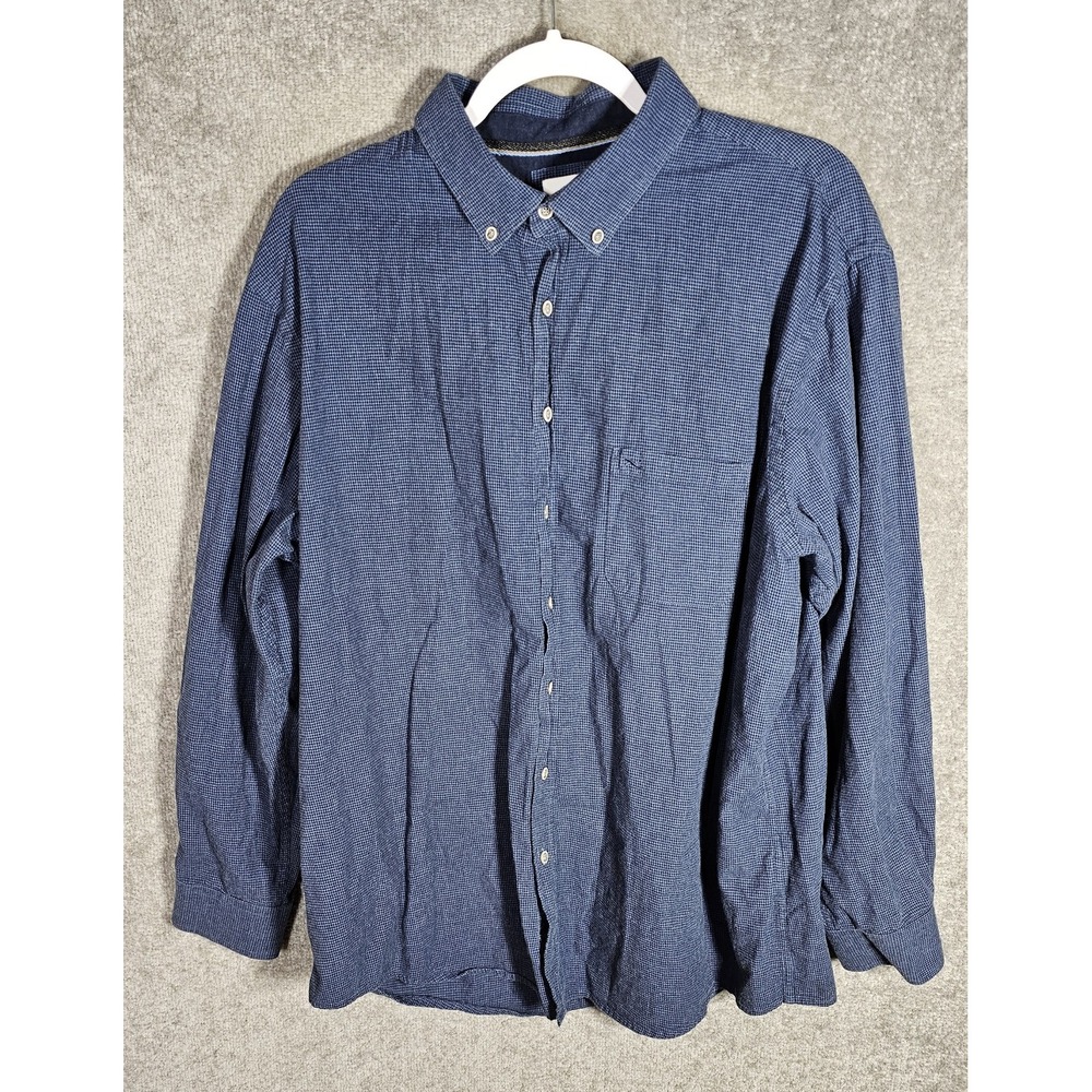 BRAX Cozy Light Flannel Daniel Modern Fit Button‎ Down Shirt Mens Size XXL Blue